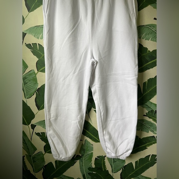 Refuge Athletics Relaxed Boyfriend Jogger Sweatpants White Size M - Picture 3 of 8